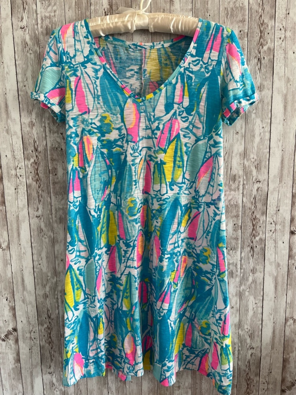 Lilly Pulitzer Jessica Cotton Beach and Bae Sailboat Summer Resort Dress XS - Picture 6 of 6